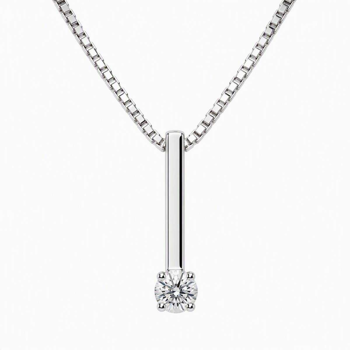 Bar Pendant White Gold 0.14 crt.